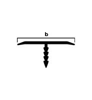 Профиль T-образный плоский алюминий NEEXY PV101 / PV35 / PV102 / PV103 Schema